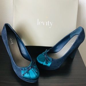 NIB🌟 Levity Midnight Suede Platform Heel 7.5